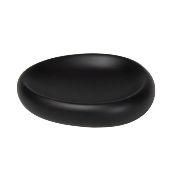 Saboneteira para Bancada de Banheiro Preta Organic Curvy Coisas e Coisinhas