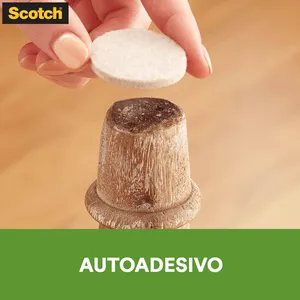 Feltro Sintético quadrado pequeno 12 unidades branco 3M Scotch