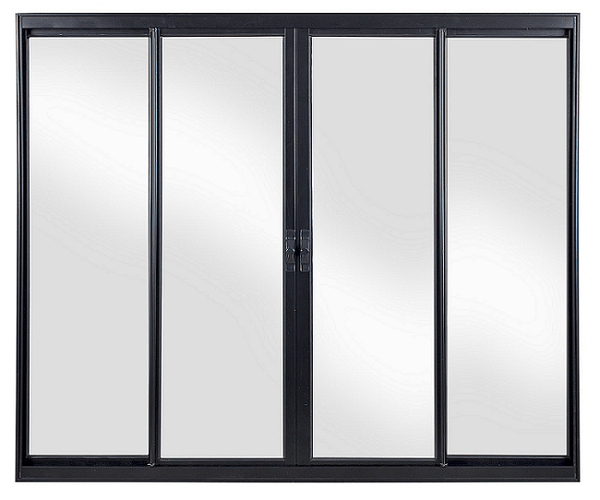 Janela Correr 4 Folhas Sem Grade Vlis 100x150 Preto Fortsul Esquadrisul