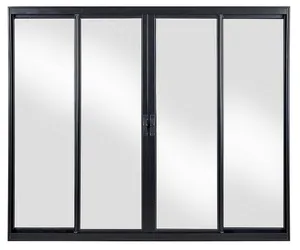 Janela Correr 4 Folhas Sem Grade Vlis 100x150 Preto Fortsul Esquadrisul