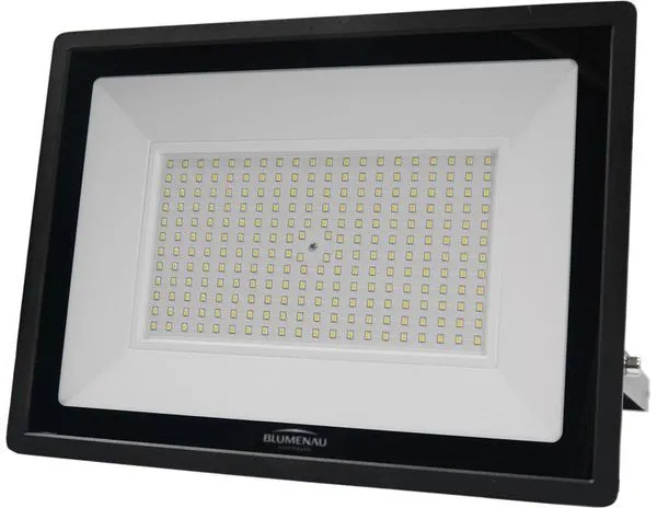 Refletor LED Tech Quadrado 200W 3000K Alumínio E Vidro Blumenau 76200300 Preto Bivolt