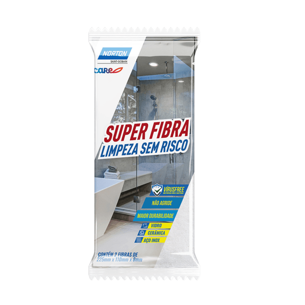 Super Fibra Limpeza Sem Risco 2un 110mmx226mm Norton