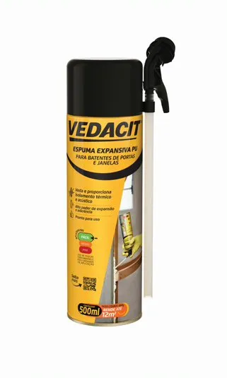 Espuma Expansiva Poliuretano Aerossol 500ML Vedacit