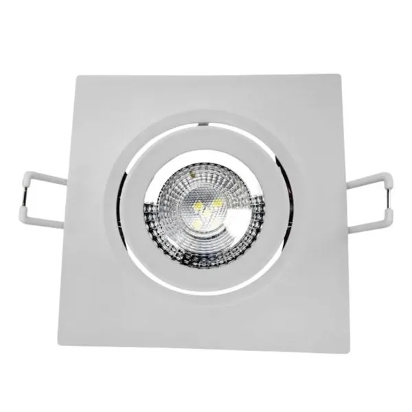 Spot LED de Embutir Supimpa Quadrado Branco 7W Bivolt Avant Spot de LED Supimpa Embutir Quadrado Branco 7W 630 Lúmens Luz Branca