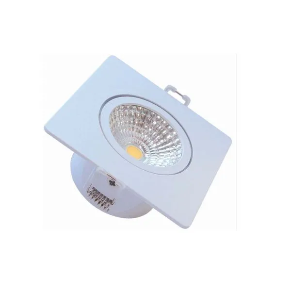 Embutido de alumínio Easyled quadrado 8,9x8,9cm LED 3W 64K branco Bronzearte