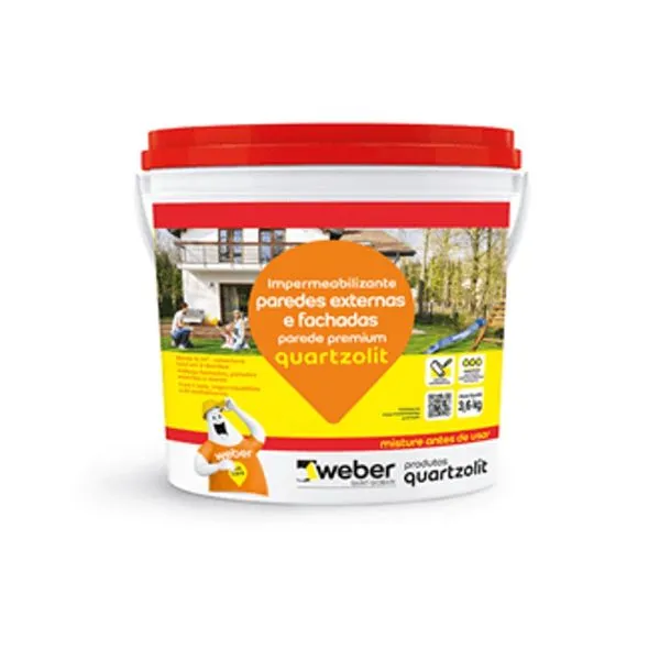 Impermeabilizante Quartzolit de parede 3,6Kg branco Premium