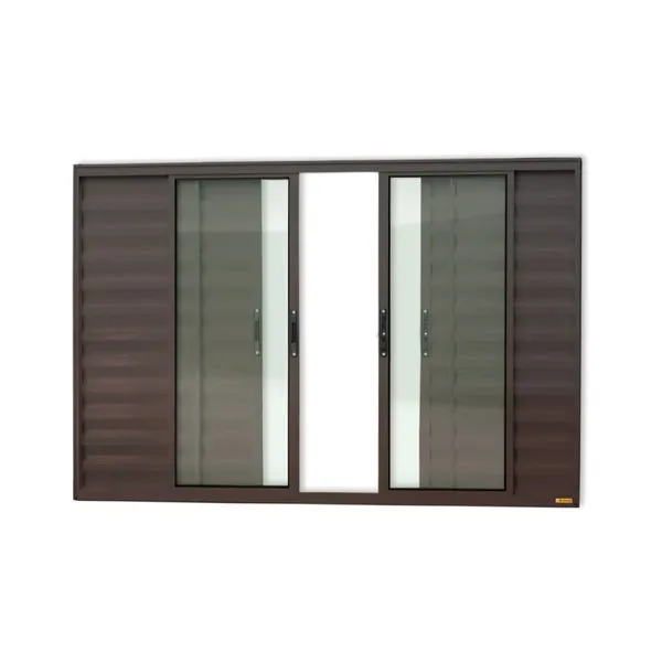Veneziana Alumínio Confort 6F.100 X 200 V.Liso Marrom Corten Brimak