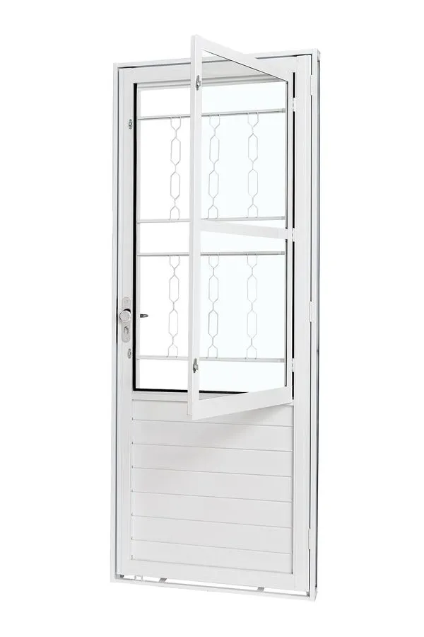 Porta Abrir Postigo Grade Elo Unicsol Vidro Liso 83Cm Esq Ramassol
