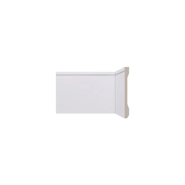 Rodapé de Poliestireno Branco 150mm x 2,40m Acetinado LEV152 Santa Luzia Rodapé de Poliestireno LEV152 Branco 150mm de Altura 2,40m Santa Luzia