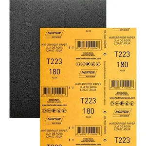 Lixa em Folha D'água com Grão 180 T223 Pacote com 50 folhas - NORTON