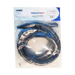 Organizador De Cabos Spiral Tube 1" 2M Preto Hellermanntyton