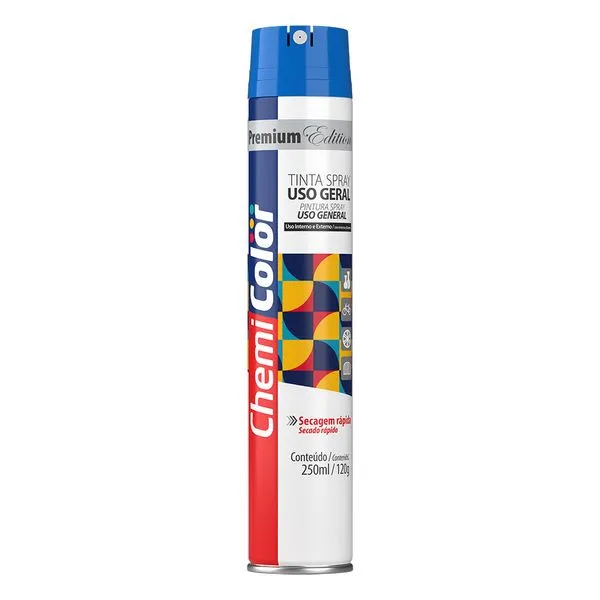 Tinta Uso Geral Spray 250Ml Azul Claro Chemicolor
