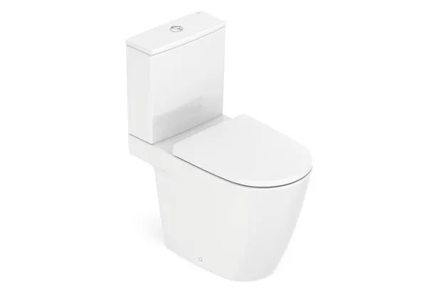 Vaso Sanitário Com Caixa Acoplada 3/6 Litros, Assento Termofixo E Complementos De Instalação Ona Branco Roca Kit Bacia Com Caixa Acoplada 3/6 Litros, Assento Termofixo E Complementos De Instalação Ona Branco Roca