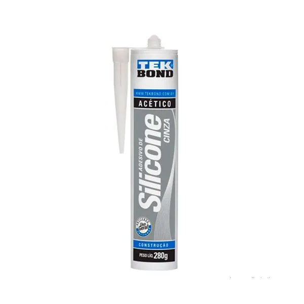 Adesivo de silicone acético 280g cinza Tekbond