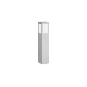 Balizador 300Mm Alumínioinio Lente Vidro 1XE27 Branco Blumenau Iluminação