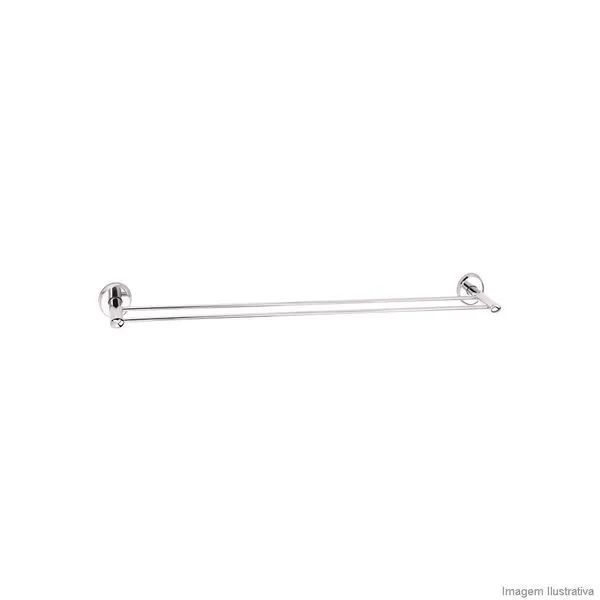 Porta toalha cromado barra dupla Nova Requinte Moldenox