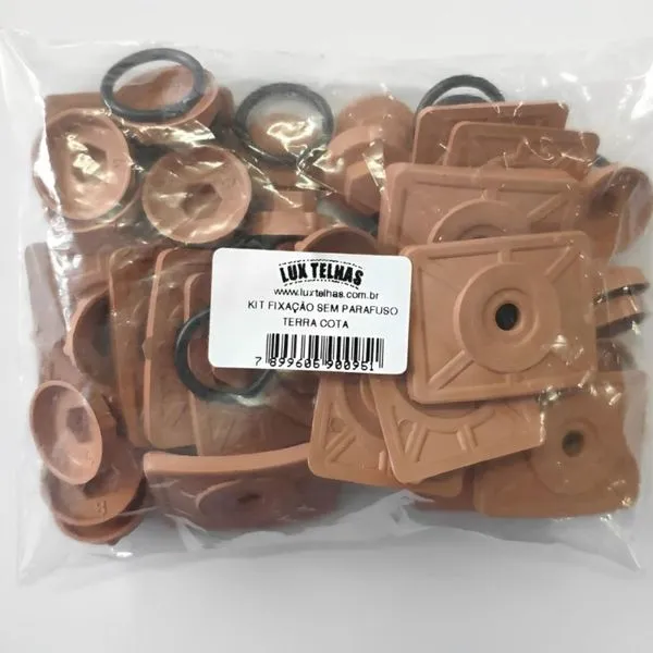 Kit Fixação para Telha PVC sem Parafuso Pacote 20 Un Lux Telhas Kit Fixação para Telha PVC sem Parafuso Pacote 20 Unidades Lux Telhas