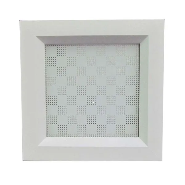 Luminária de embutir quadrada Sevilha para 1 lâmpada 14x14cm xadrez branca Tualux