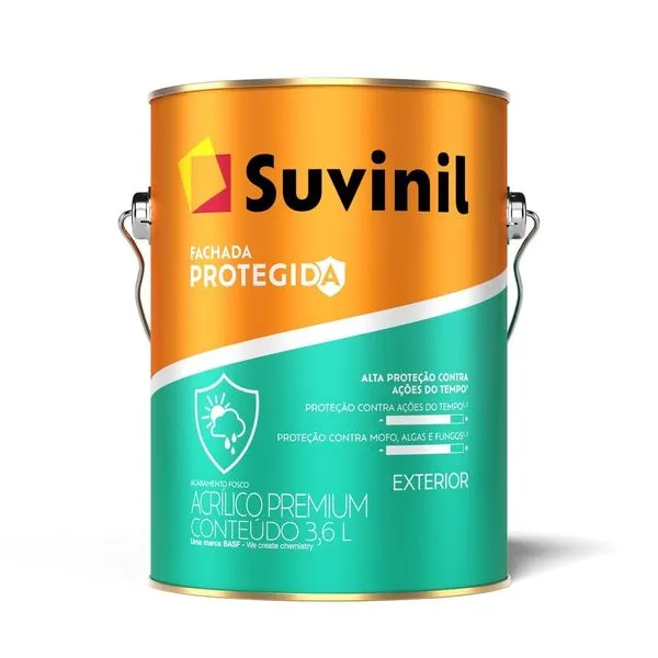 Tinta Acrilica Premium Fachada Protegida 3,6 L Elefante Suvinil