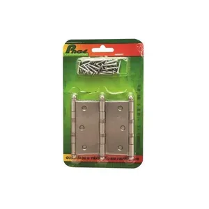 Dobradiça com 2 aneis de ferro cromo acetinado linha média 246A 3 1/2 x 3" Pagé