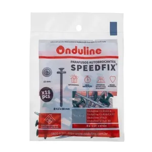 Kit Parafuso Speedfix Pacote 18 Unidades Onduline Kit Parafuso Speedfix Verde Pacote 18 Unidades Onduline