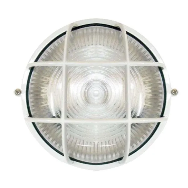 Tartaruga circular com grade branca para 1 lâmpada Home Line