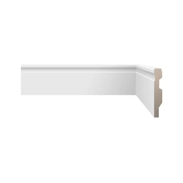 Rodapé Poliestireno Branco Frisado Tech 7cmx2,40m Biancogres