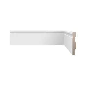 Rodapé Poliestireno Branco Frisado Tech 7cmx2,40m Biancogres