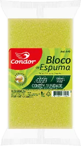 Bloco De Espuma Reboco Amarela Para Acabamento Ou Limpeza 840 Condor