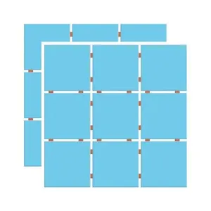 Revestimento Fachada E Piscina Azul Piscina Brilho 10x10cm Caixa 2,07 m² Ceral