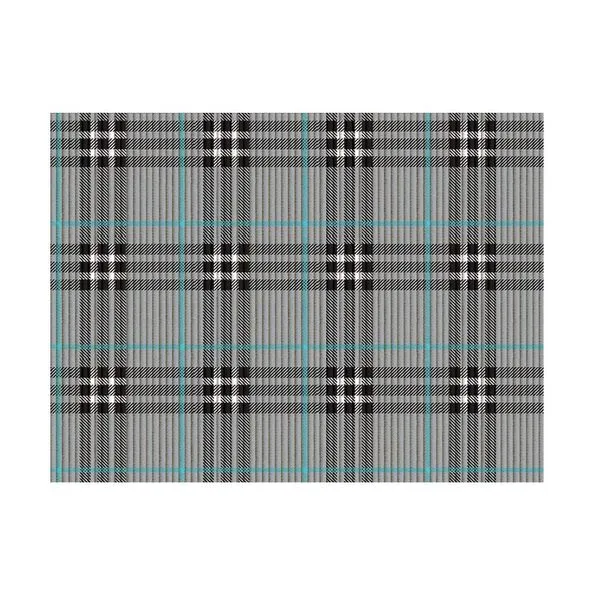 Passadeira PVC 43cm x 1 metro Tropical burberry cinza Kapazi