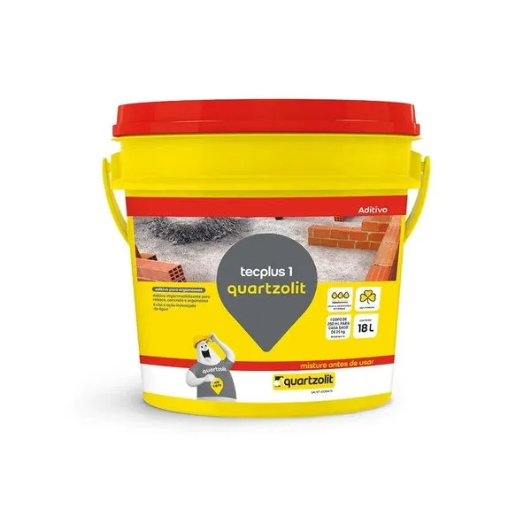 Aditivo Impermeabilizante Tecplus 1 Quartzolit 18L Aditivo Tecplus 1 BD Quartzolit