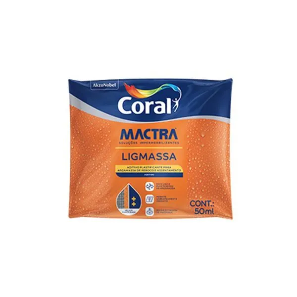 Aditivo Plastificante Ligmassa Com 180 Sachês 50ml Coral Mactra
