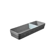 Organizador de gavetas com divisória Logic Chumbo Ou