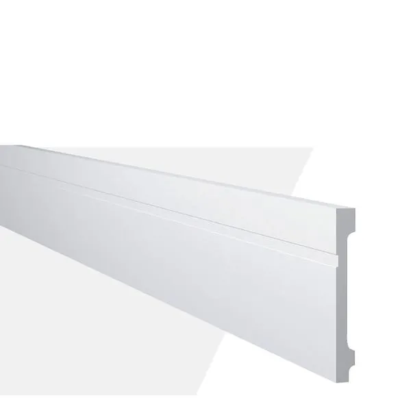 Rodapé Poliestireno Branco Frisado FZ15 15cmx2,00m Gart