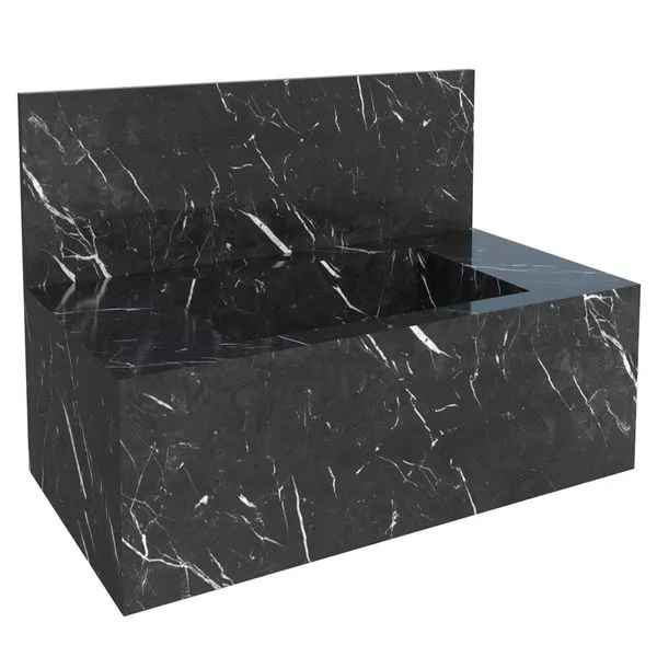 Bancada Porcelanato Milano 83X30X45Cm Preto Cozimax