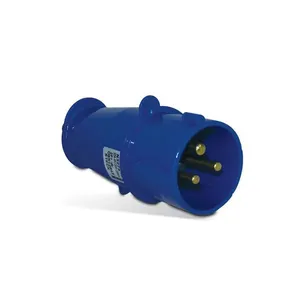 Plugue 2p T 32a 200v 250v 6h Ip44 Azul Newkon Steck