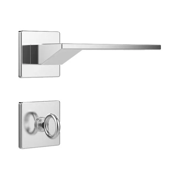 Fechadura para banheiro Squadretto MZ630 máquina de 40mm cromada Papaiz