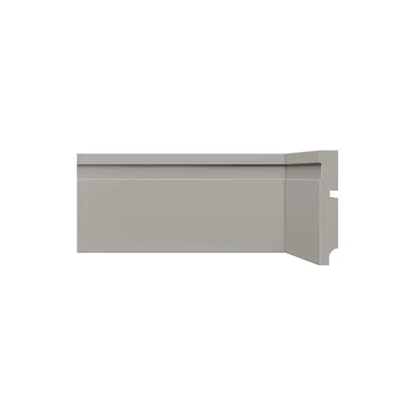 Rodapé Poliestireno Cinza Glacial Liso 457 10cmx2,40m Santa Luzia