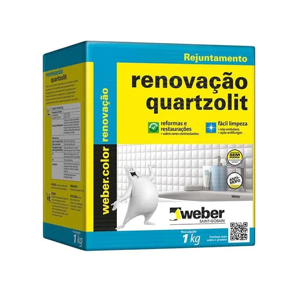 Rejunte Renovação 1Kg cinza platina Quartzolit
