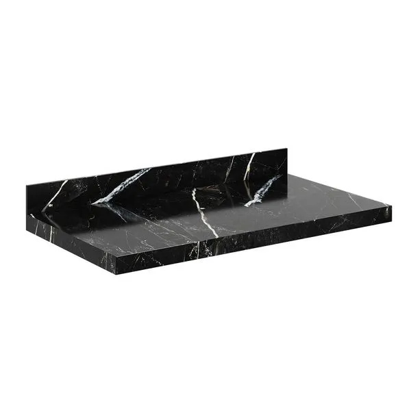 Prateleira Porcelanato Veneza 80Cm Preta Darabas