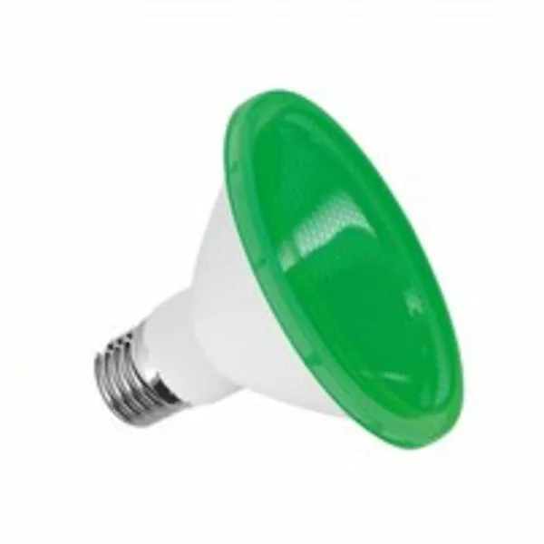 Lâmpada LED PAR30 E27 IP65 10W Bivolt Luminatti Lâmpada de LED PAR30 10W IP65 E27 Luz Verde