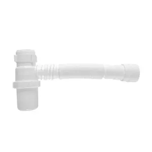 Sifão Copo Universal Branco Astra - Altura 16cm Largura 7cm Comprimento 34cm