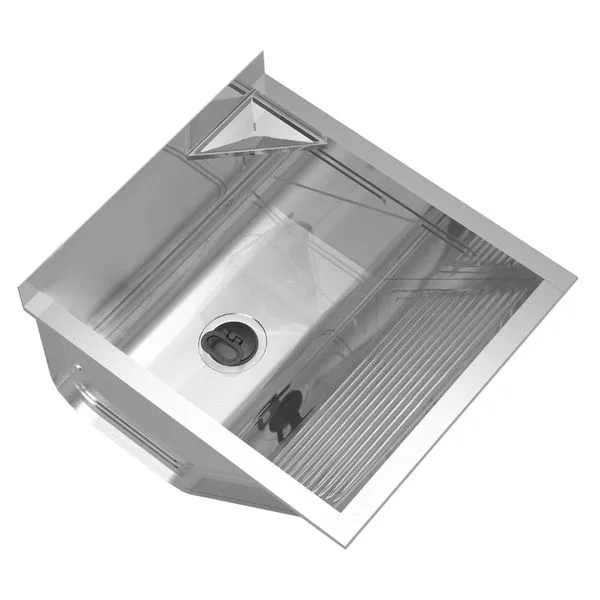 Tanque com Válvula e Suporte 32 Litros Aço Inox Brilhante Ghel Plus Tanque com Válvula e Suporte de Fixação Aço Inox 43,3X50,6cm 32L