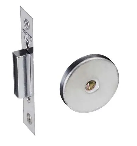 Trava de Segurança Roseta Redonda Tetrachave 02 Peças Inox Polido