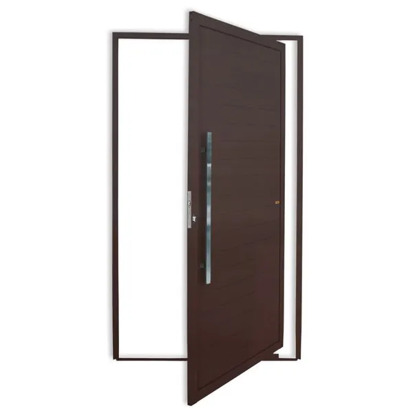 Porta Pivotante Alumínio Lambril C/Puxador E.Marrom Corten 100 Brimak