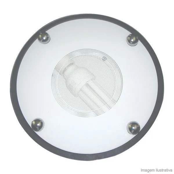 Plafon para 1 lâmpada Ibiza 26x26cm branco Tualux