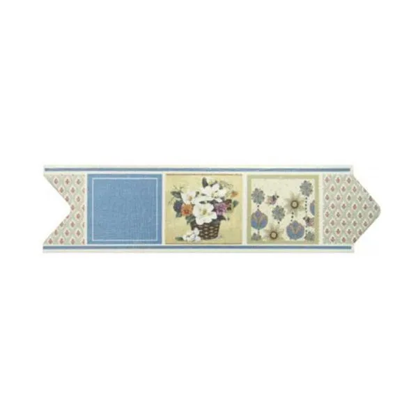 Listelo Flores e Papel HD 8,0x30,6cm 4 peças Ceusa