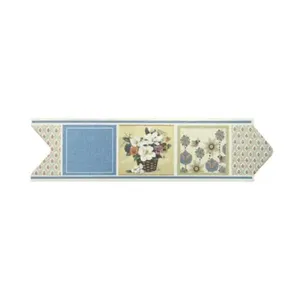 Listelo Flores e Papel HD 8,0x30,6cm 4 peças Ceusa
