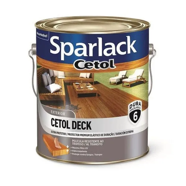 Verniz Sparlack Coral Cetol Deck Semi Brilho Natural 3,6L